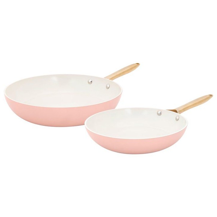 Poeles - COSY & TRENDY - Elegance Set 2 - 24+28 cm - Rose - Antiadhésif céramique