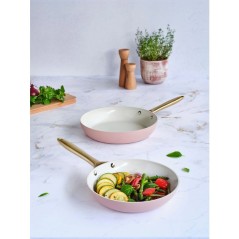 Poeles - COSY & TRENDY - Elegance Set 2 - 24+28 cm - Rose - Antiadhés