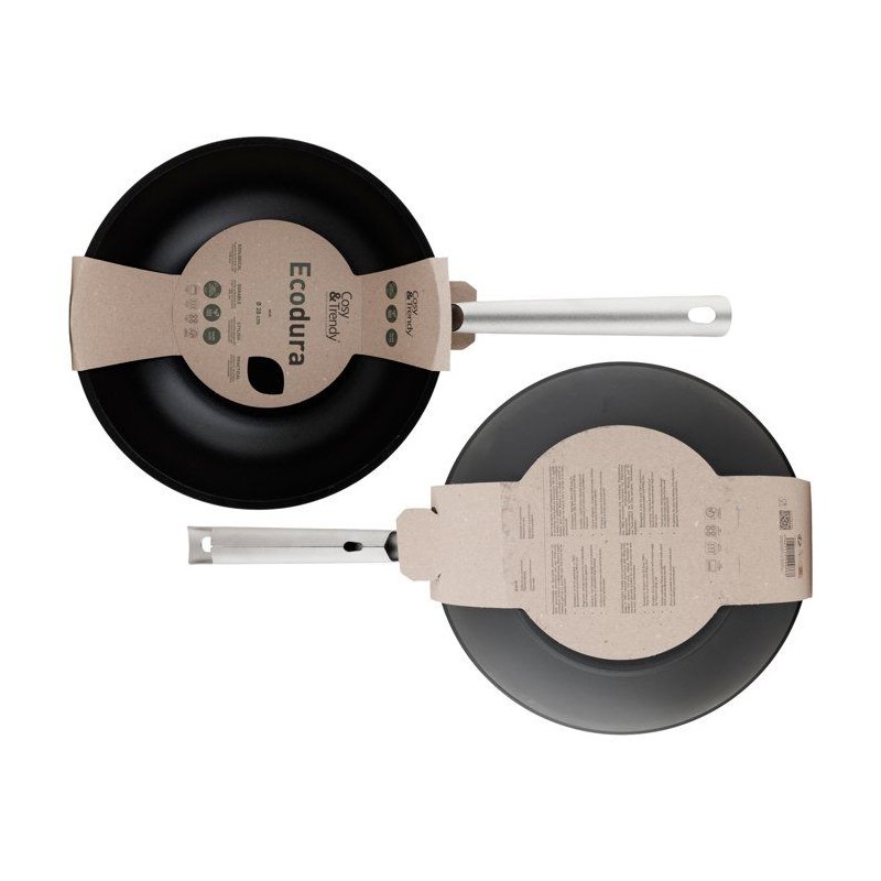 Wok - COSY & TRENDY - Ecodura 28 cm - Antiadhésif - Tous feux - Écol