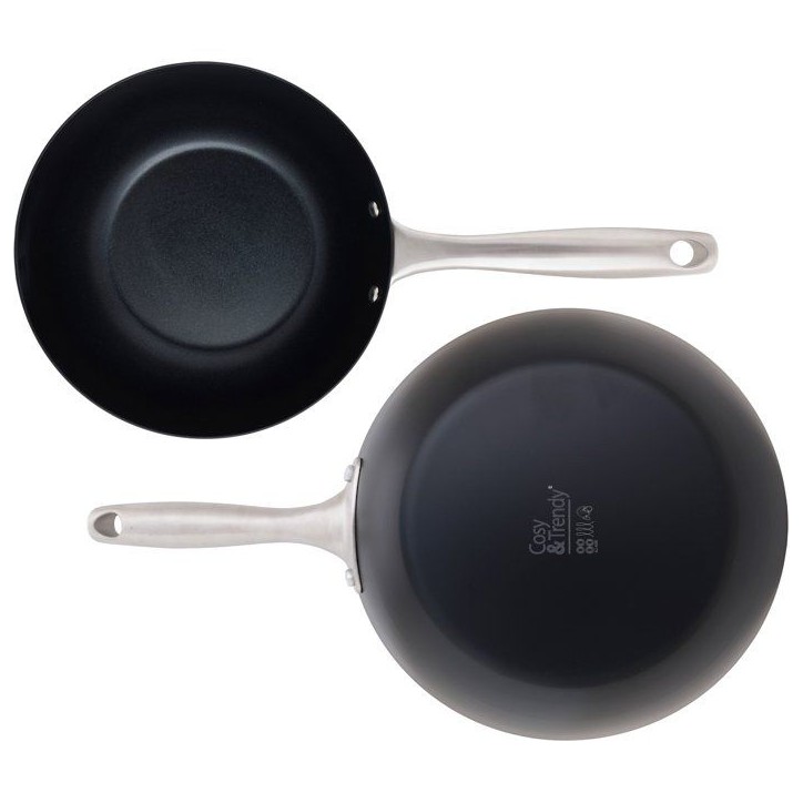 Wok - COSY & TRENDY - Fusion Pro 22,5 cm - Acier carbone - Antiadhésif céramique - Tous feux Wok - COSY & TRENDY - Fusion Pro 22,5 cm - Acier carbone - Antiadhésif céramique - Tous feux