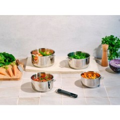 Casseroles - COSY & TRENDY - Click Set 4 - 14 a 20 cm - Inox - Poigné