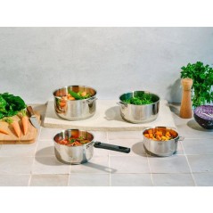 Casseroles - COSY & TRENDY - Click Set 4 - 14 a 20 cm - Inox - Poigné