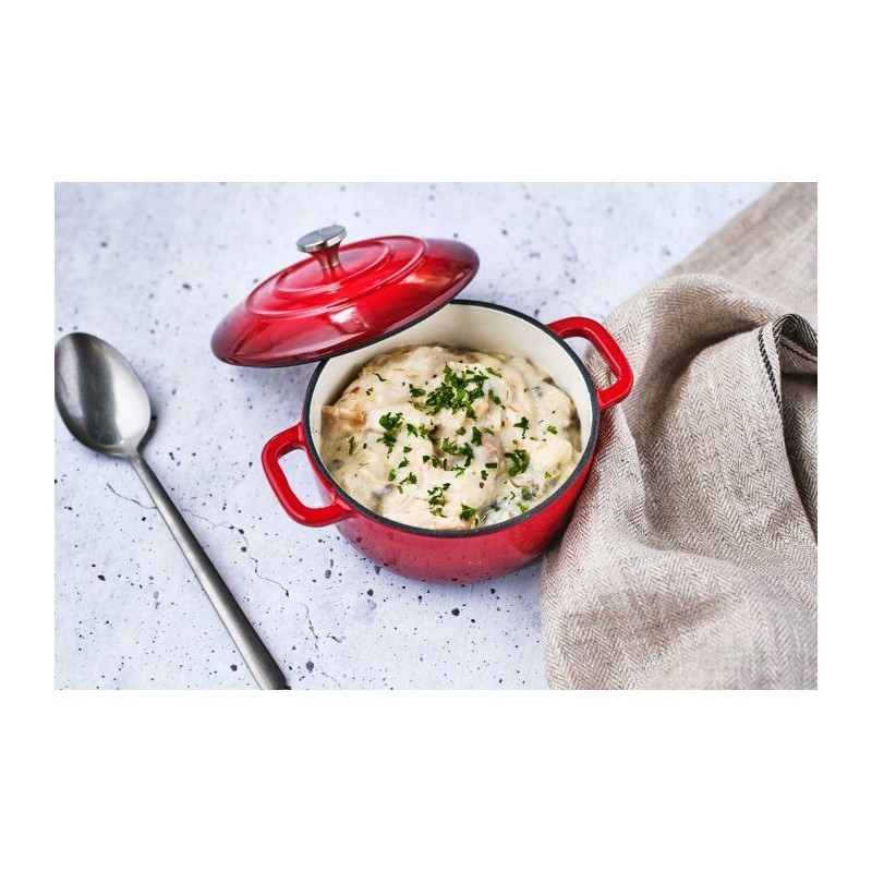 Tajine - COSY & TRENDY - Fontestic 28,5 cm - Fonte - Rouge - Tous feux