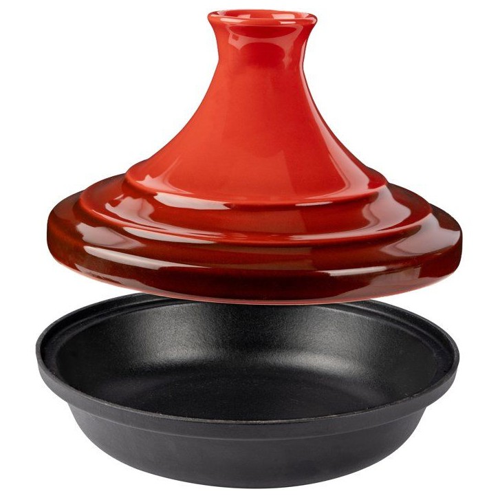 Tajine - COSY & TRENDY - Fontestic 28,5 cm - Fonte - Rouge - Tous feux