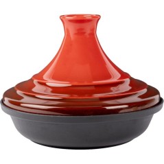 Tajine - COSY & TRENDY - Fontestic 28,5 cm - Fonte - Rouge - Tous feux