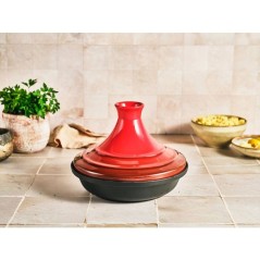 Tajine - COSY & TRENDY - Fontestic 28,5 cm - Fonte - Rouge - Tous feux