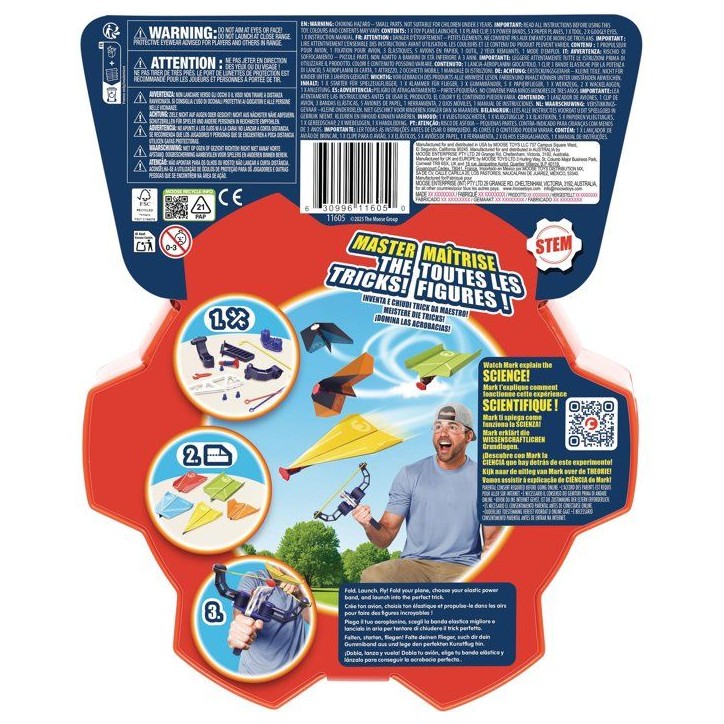 Kit scientifique - CRUNCHLABS - Lanceur d'avions - Aérodynamique - 5 modeles