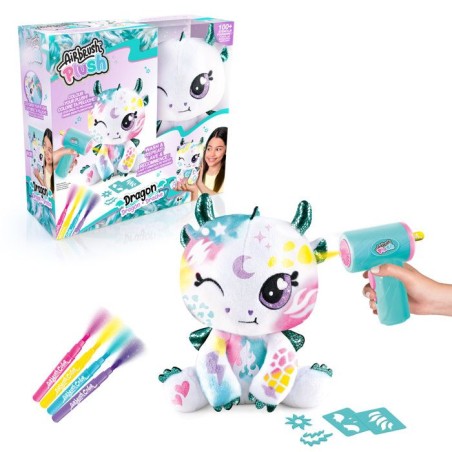 Dragon – Avec spray électronique, feutres et pochoirs – AIR 085-Canal Toys – Airbrush Plush