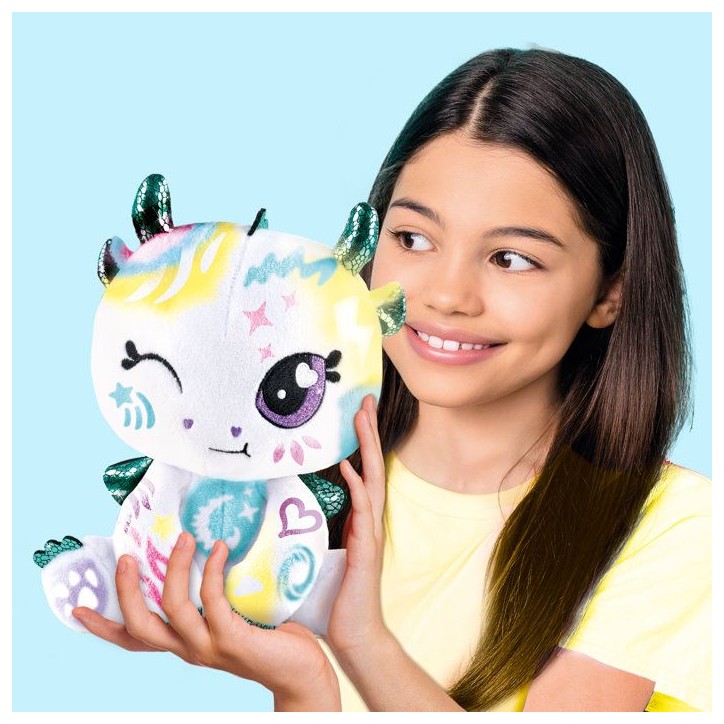 Dragon – Avec spray électronique, feutres et pochoirs – AIR 085-Canal Toys – Airbrush Plush