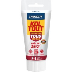 Colle de fixation et d'étanchéité - CYANOLIT - CRISTAL - Tube 50 ml