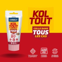 Colle de fixation et d'étanchéité - CYANOLIT - CRISTAL - Tube 50 ml