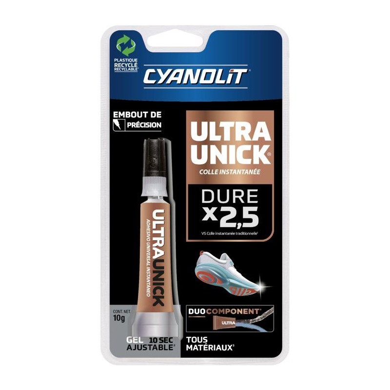 Colle universelle instantanée - CYANOLIT - ULTRA UNICK - Gel 10 g - U