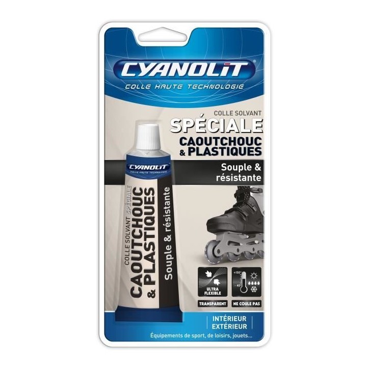 Colle spéciale caoutchouc et plastique - 50 mL