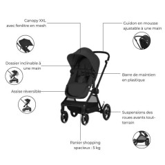 CYBEX Poussette trio EOS PLUS + Cloud G : poussette convertible + sieg