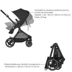 CYBEX Poussette trio EOS PLUS + Cloud G : poussette convertible + sieg