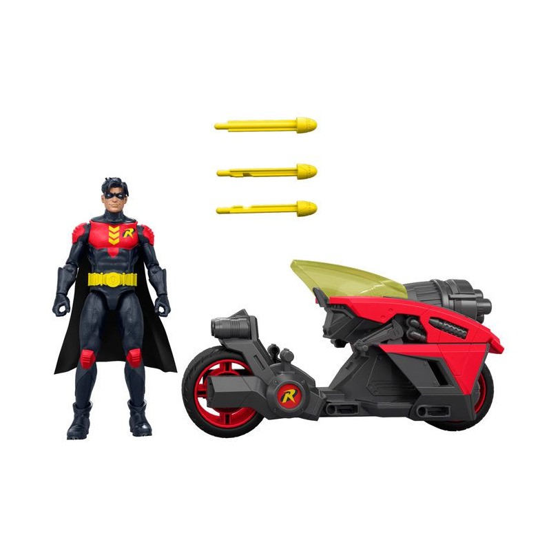 Figurine et véhicule - DC Premier - Robin 16,5 cm avec Moto Jet - Tri