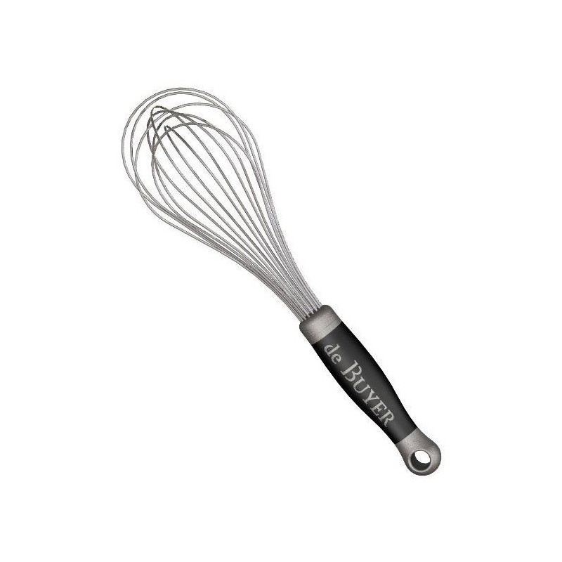 Fouet universel fils inox - Göma 25 cm - Argent et noir