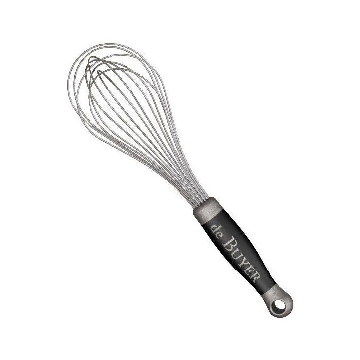 Fouet universel fils inox - Göma 30 cm - Argent et noir Fouet universel fils inox - Göma 30 cm - Argent et noir