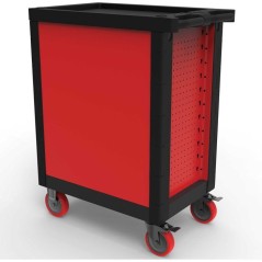 Servante d'atelier 7 tiroirs + 283 outils - Defpro - Noir/rouge - Char