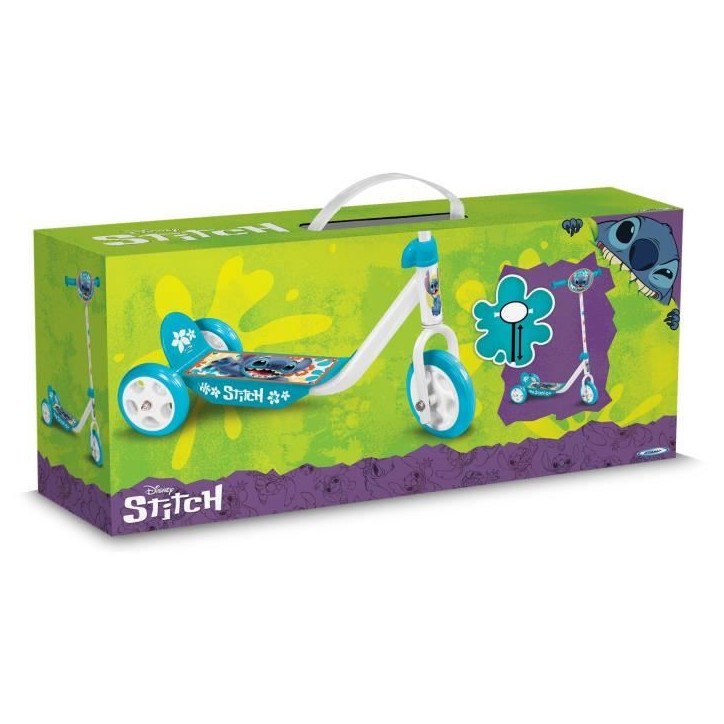Trottinette 3 Roues - DISNEY - STITCH - Ajustable en hauteur - Large plateau antidérapant - Poignées anti-pincement Trottinette 3 Roues - DISNEY - STITCH - Ajustable en hauteur - Large plateau antidérapant - Poignées anti-pincement
