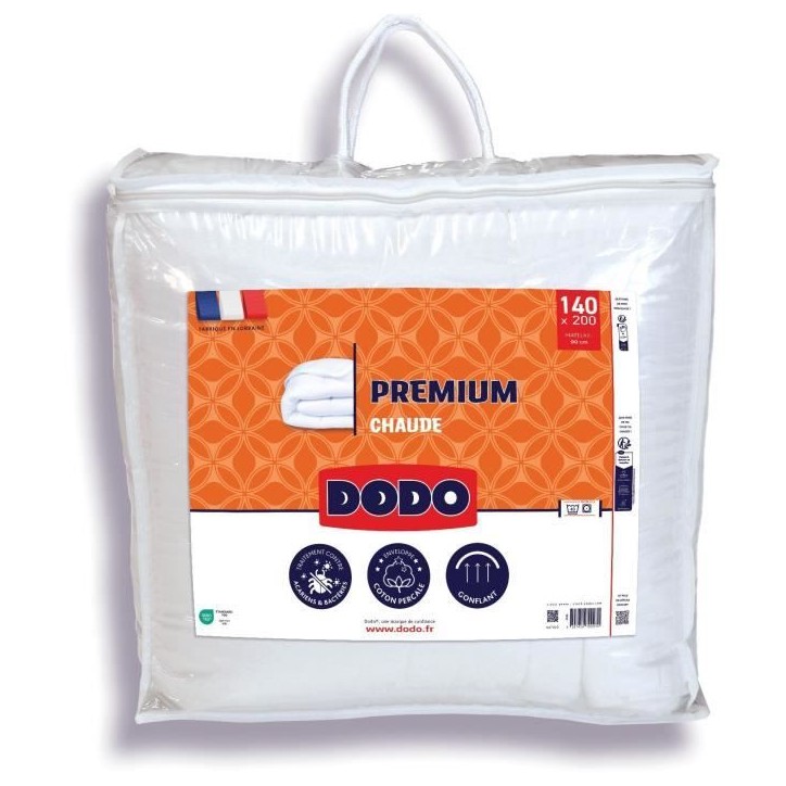 Couette Chaude 250 gr/m² - DODO - Premium - 220 x 240 cm - Blanc