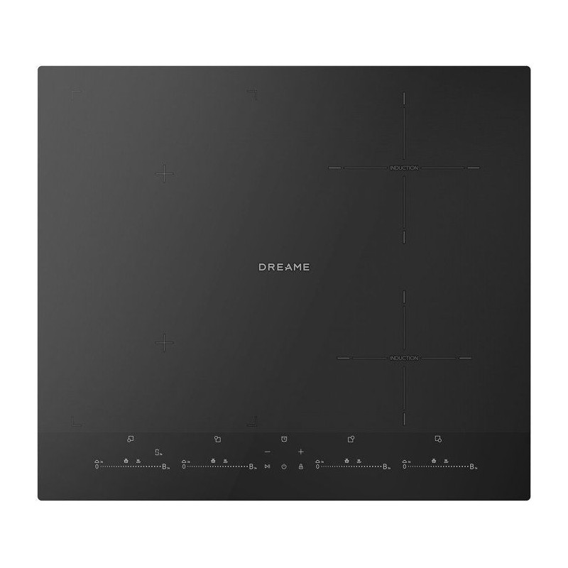 Plaque induction 4 feux - DREAME - EZ60 - 60 cm - 4 zones - zone modul