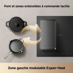 Plaque induction 4 feux - DREAME - EZ60 - 60 cm - 4 zones - zone modul
