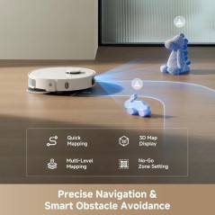 Aspirateur Robot Laveur - DREAME D30 Ultra White - Autonomie longue -