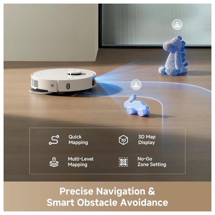 Aspirateur Robot Laveur - DREAME D30 Ultra White - Autonomie longue - 25 000 Pa - Navigation LiDAR - Station auto Aspirateur Robot Laveur - DREAME D30 Ultra White - Autonomie longue - 25 000 Pa - Navigation LiDAR - Station auto