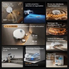 Aspirateur robot laveur - DREAME X60 Ultra Complete Grey - Autonomie l