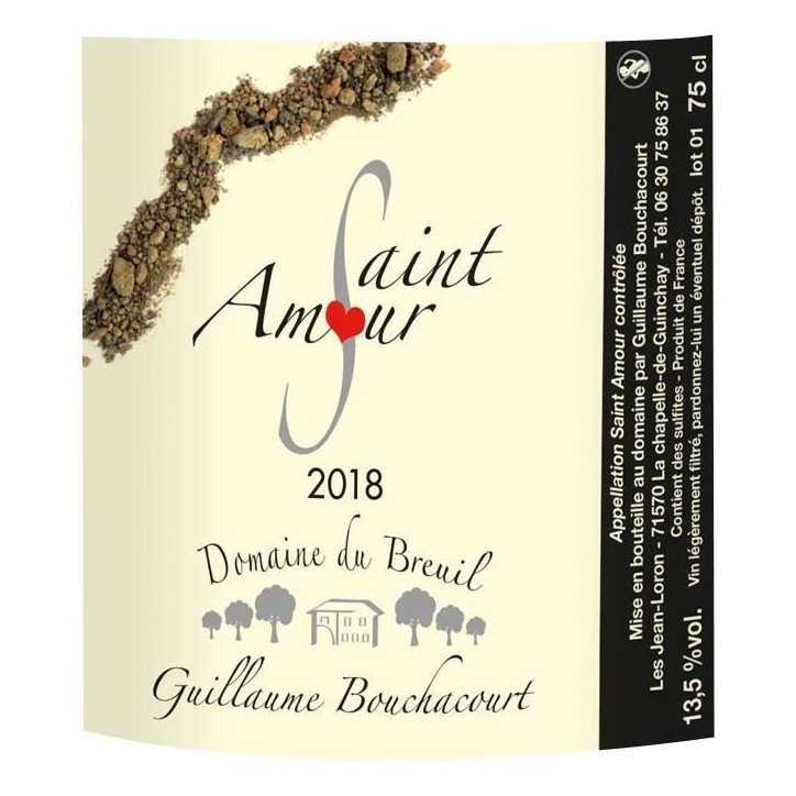 Domaine du Breuil Guillaume Bouchacourt 2024 Saint Amour - Vin rouge de Beaujolais