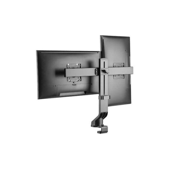 Support double écrans - Eaton - DDR1727DC - Fixation pince/oeillet - Réglable en hauteur - Écrans 17-27 Support double écrans - Eaton - DDR1727DC - Fixation pince/oeillet - Réglable en hauteur - Écrans 17-27