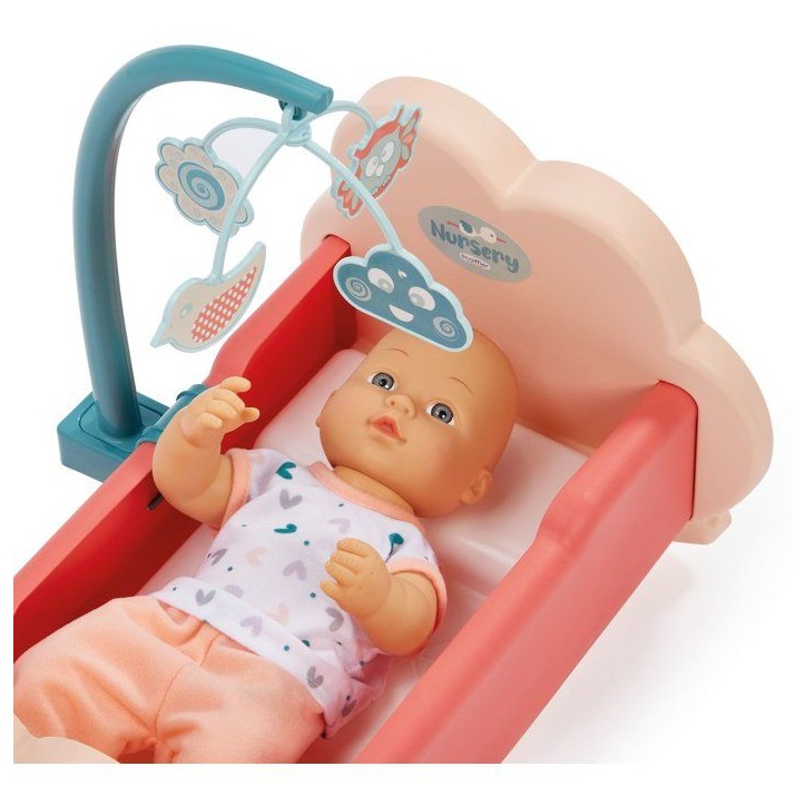 ECOIFFIER Nursery 1833 - Lit + Chaise Haute + Poupon - 18 mois - Pour Un Bébé Bien Nourri Et Reposé ECOIFFIER Nursery 1833 - Lit + Chaise Haute + Poupon - 18 mois - Pour Un Bébé Bien Nourri Et Reposé