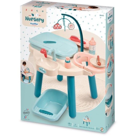 ECOIFFIER Nursery 1840 - Table Nursery avec Accessoires - 18 mois - Pour Prendre Soin de Bébé