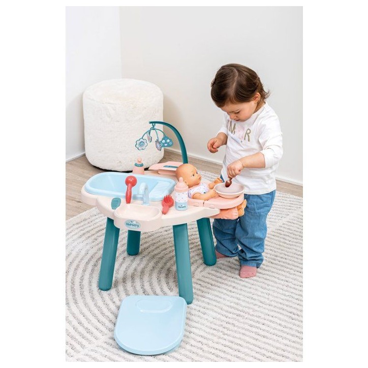 ECOIFFIER Nursery 1840 - Table Nursery avec Accessoires - 18 mois - Pour Prendre Soin de Bébé ECOIFFIER Nursery 1840 - Table Nursery avec Accessoires - 18 mois - Pour Prendre Soin de Bébé