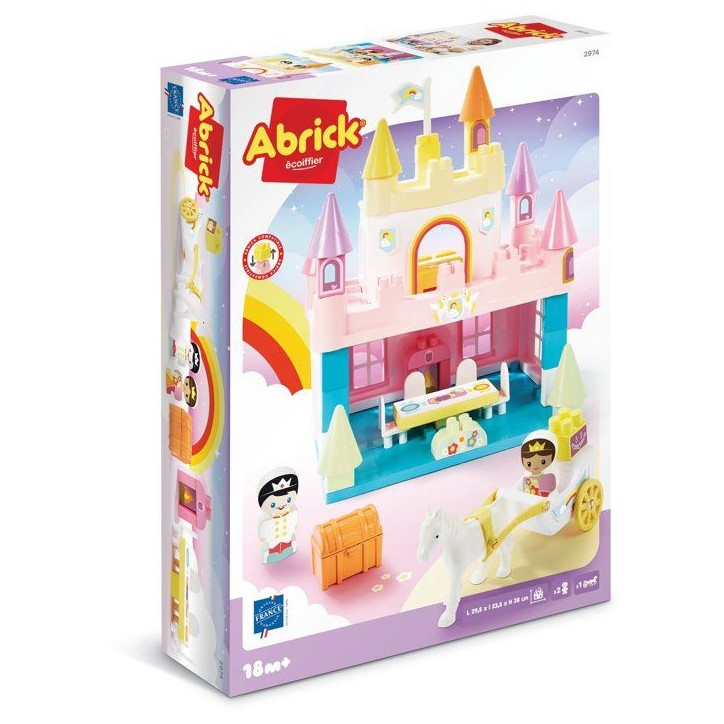 ECOIFFIER Abrick 2974 - Château Rainbow - 18 mois - Bienvenue dans mon Royaume