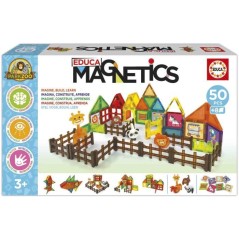 Magnetics Parc Zoo - Jeu de construction - EDUCA - 50 pieces magnétiq