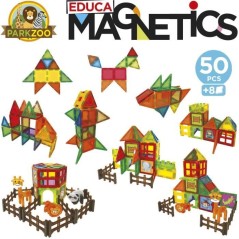 Magnetics Parc Zoo - Jeu de construction - EDUCA - 50 pieces magnétiq