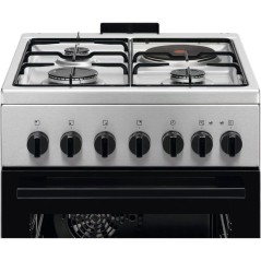 Piano de cuisson mixte (gaz + électrique) - ELECTROLUX - LKM520011X - 4 feux - 1 four - 1,65 kWh - 60 cm