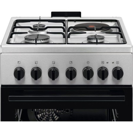 Piano de cuisson mixte (gaz + électrique) - ELECTROLUX - LKM520011X - 4 feux - 1 four - 1,65 kWh - 60 cm