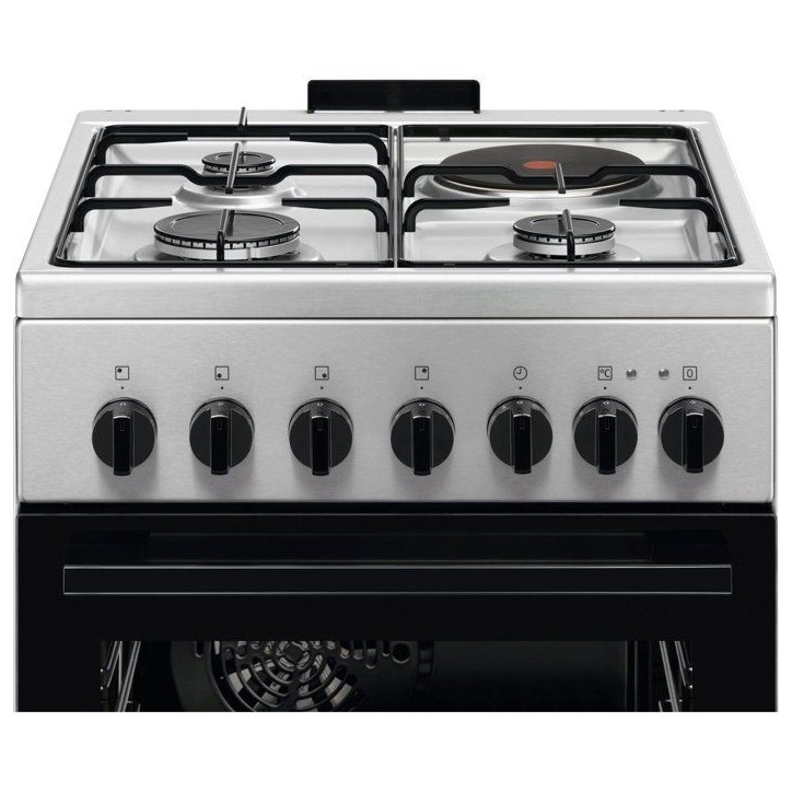 Piano de cuisson mixte (gaz + électrique) - ELECTROLUX - LKM520011X - 4 feux - 1 four - 1,65 kWh - 60 cm