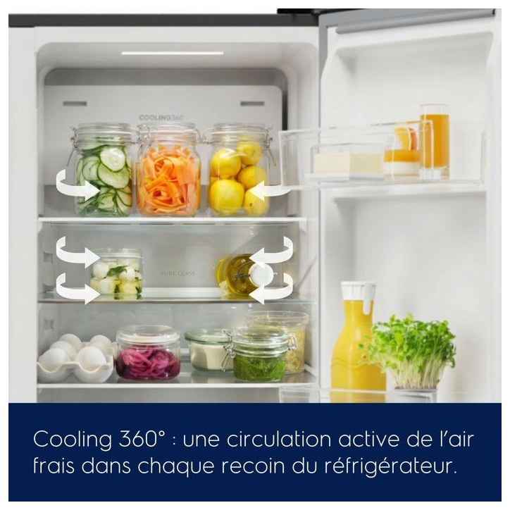 Réfrigérateur américain - ELECTROLUX - EAT6ME53U0 - 532L - 2 portes - pose libre - classeE - 177x91x67cm - silver - NoFrost Réfrigérateur américain - ELECTROLUX - EAT6ME53U0 - 532L - 2 portes - pose libre - classeE - 177x91x67cm - silver - NoFrost