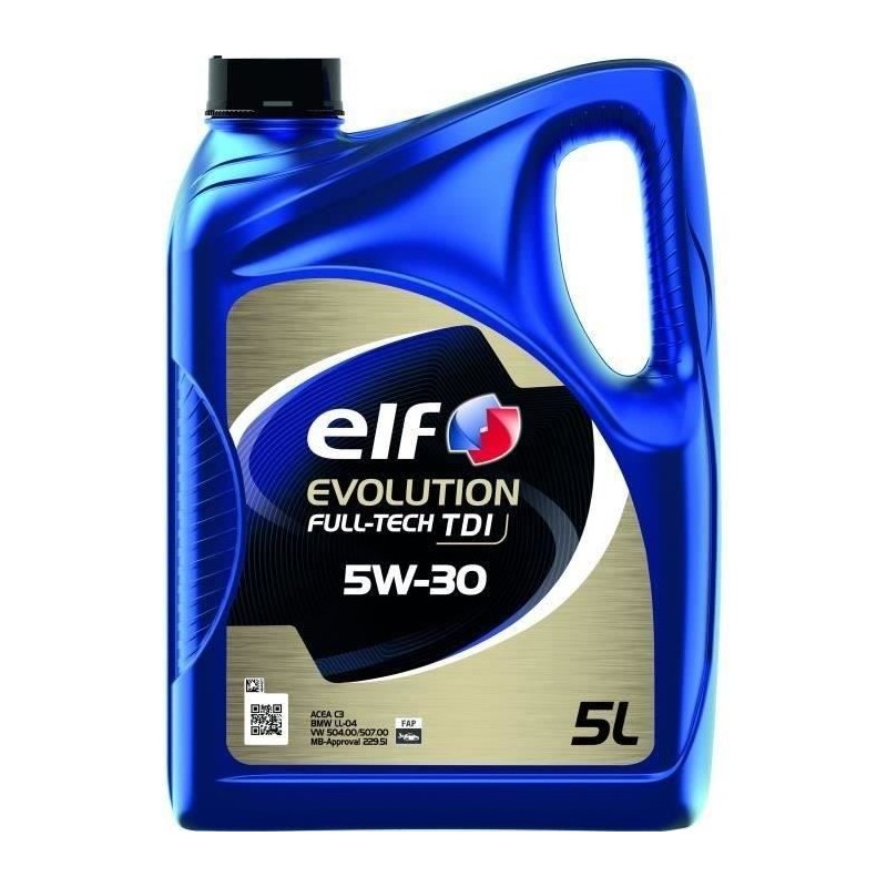 Huile moteur - ELF - EVOLUTION FULL-TECH TDI 5W-30 - 5L