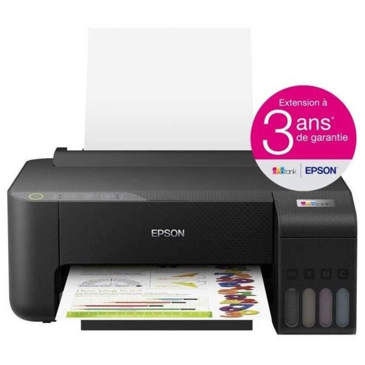 Imprimante Monofonction - EPSON - Ecotank ET-1810 - Jet d'encre - A4 - Couleur - Wi-Fi - C11CJ71401 Imprimante Monofonction - EPSON - Ecotank ET-1810 - Jet d'encre - A4 - Couleur - Wi-Fi - C11CJ71401