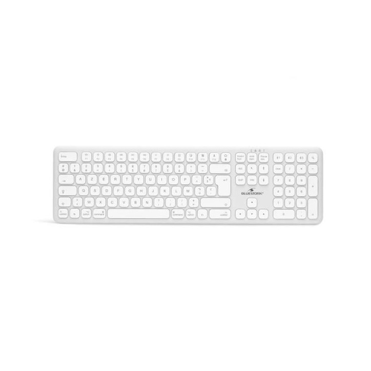 Clavier sans fil Bluetooth - BLUESTORK - MAC - Full size - Compatible Mac - Blanc Clavier sans fil Bluetooth - BLUESTORK - MAC - Full size - Compatible Mac - Blanc