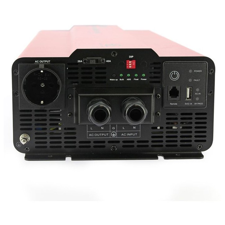 Convertisseur-chargeur - EZA - Pur Sinus 3000 W - Onde sinusoidale pure - Chargeur 40 A - MPS automatique - Commande déportée Convertisseur-chargeur - EZA - Pur Sinus 3000 W - Onde sinusoidale pure - Chargeur 40 A - MPS automatique - Commande déportée