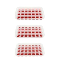 Lot de 3 bacs a glaçons roses - FACKELMANN - 28 glaçons