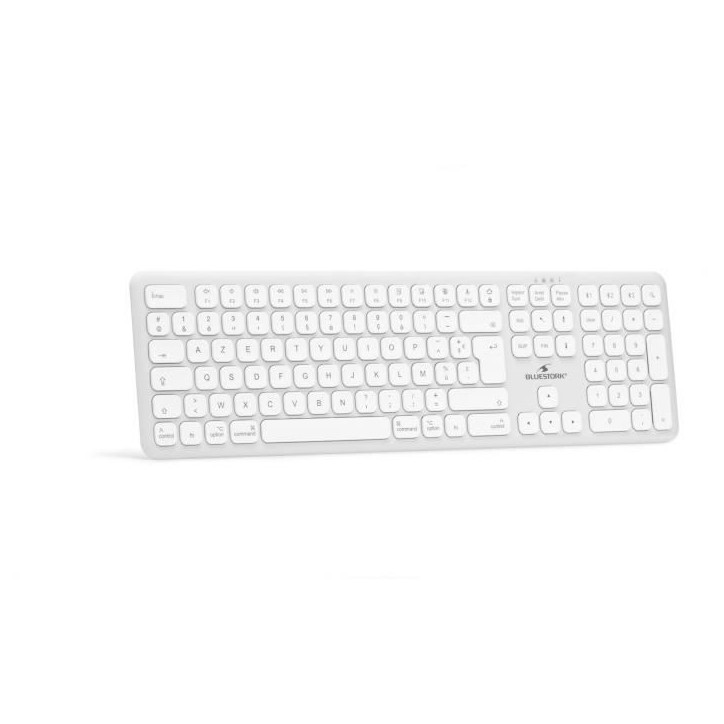 Clavier sans fil Bluetooth - BLUESTORK - MAC - Full size - Compatible Mac - Blanc Clavier sans fil Bluetooth - BLUESTORK - MAC - Full size - Compatible Mac - Blanc