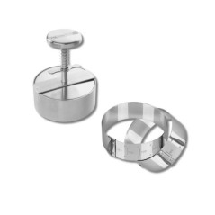 Ensemble de 2 pieces emporte-piece rond réglable et presse a burger -