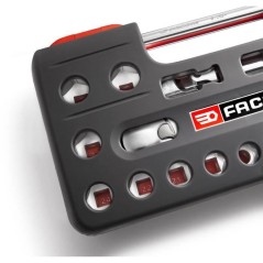 Coffret de serrage DTBOX 1/2'' 21pcs FACOM - SL.DBOX112PB - 2 rallonges - Ouvertures de 8 a 32 mm - 17 douilles 12 pans